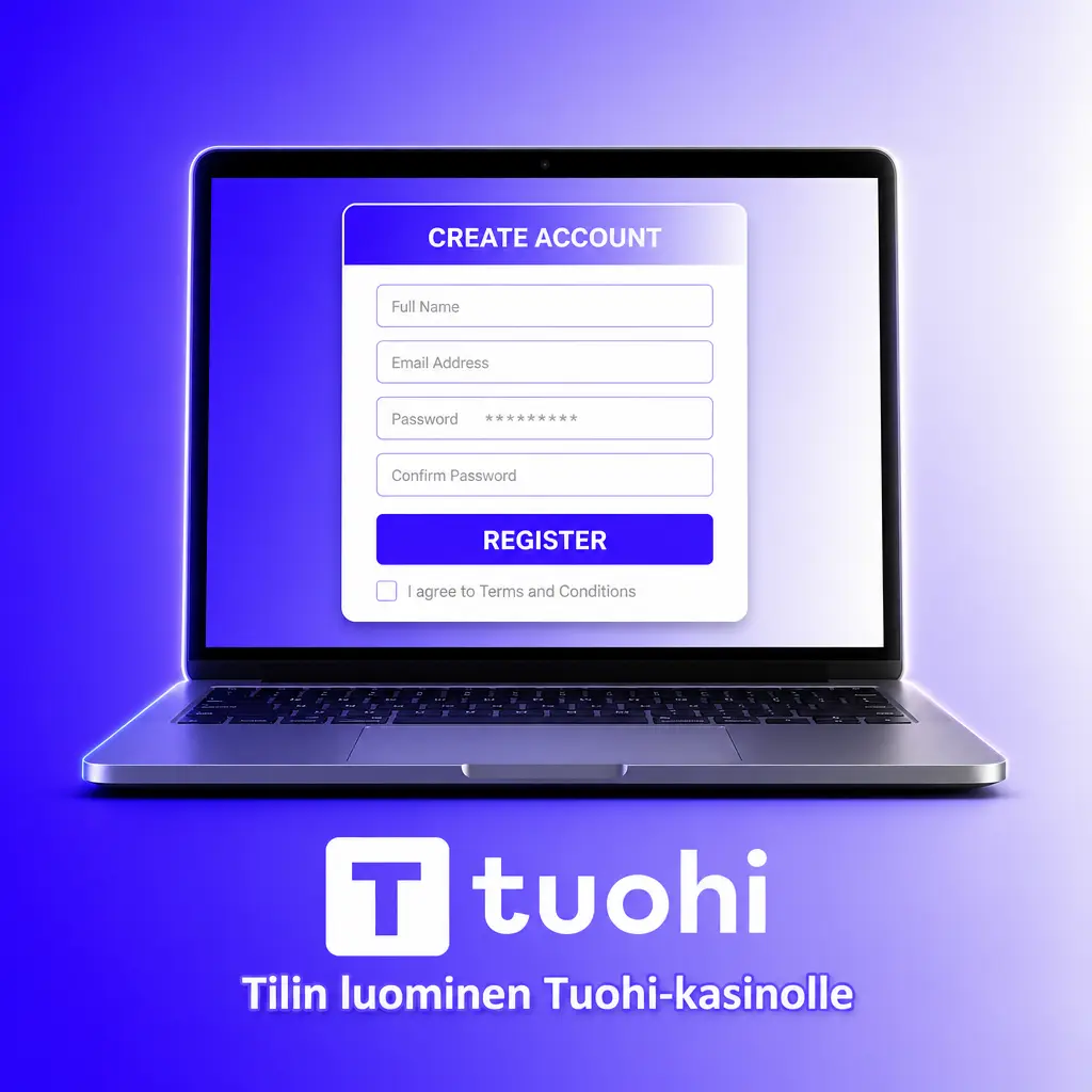 Tilin rekisteröityminen Tuohi-kasinolle pankkitunnuksilla